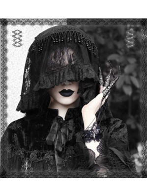 Mist Gothic Lace Veil by Blood Supply (BSY4)